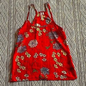 Floral Multicolor Sheer Camisole Size Small